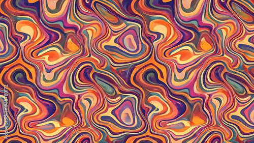Colorful abstract wavy line pattern