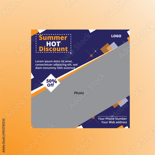 Social media post template