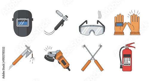 Welding tools and equipment.