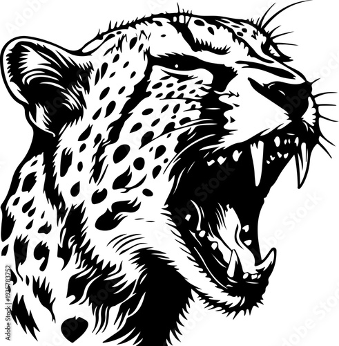 leopard head vector