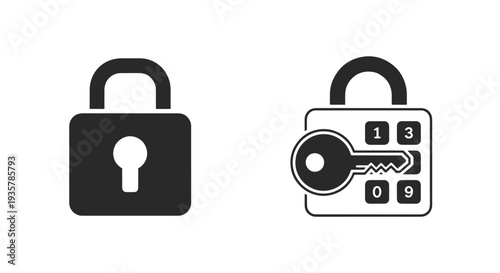 Password Line art dynamic smooth tone illustration