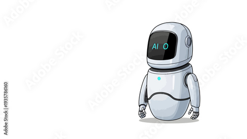 Robot with screen face.