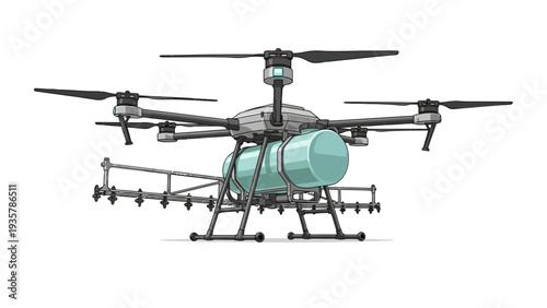 Drone with sprayer system.