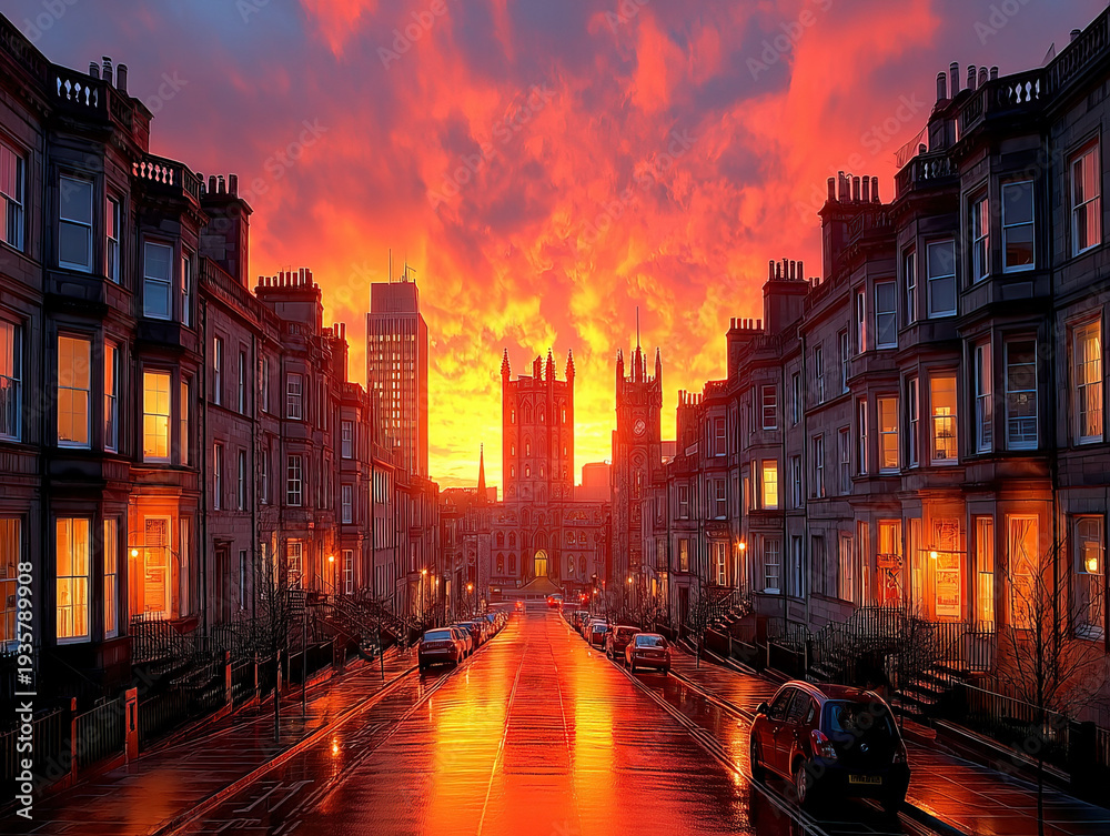Fototapeta premium Aberdeen Scotland skyline