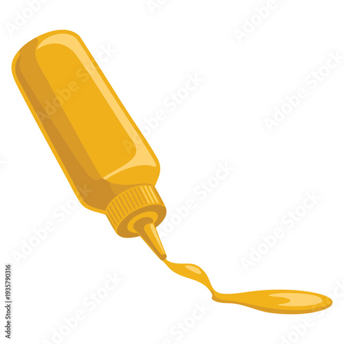 Mustard seasoning concept illustration perfect for condiment label design cooking visuals food branding and gastronomic themed packaging materials