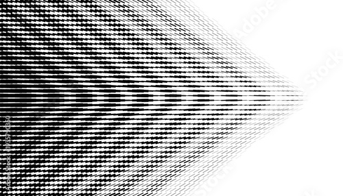 Black and white smooth transition of halftone pattern with sharp arrows shape for sporty and modern background. Fully editable vector element. Vector Format Illustration. EPS10 