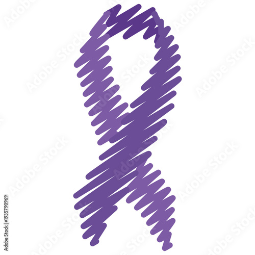 Ribbon zigzagged silhouette