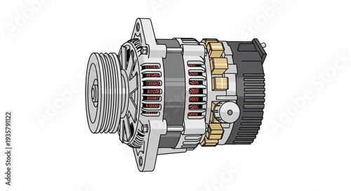 Car Alternator Automotive Part.