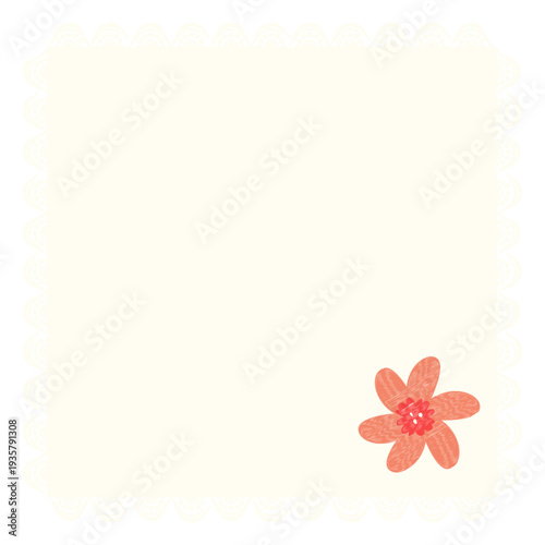 Doily flower illustration