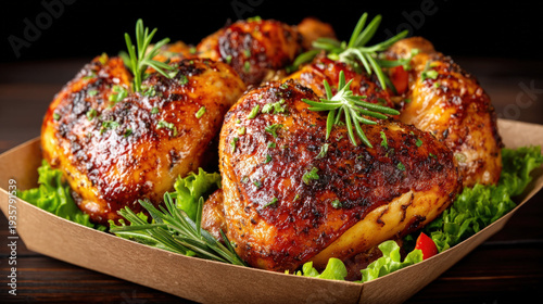 Chicken in a cardboard take...