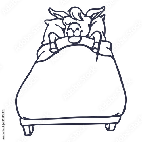 Llama sleeping bed stroke