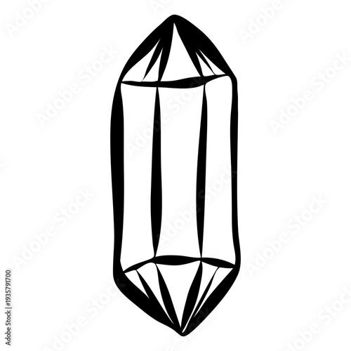 Quartz crystal diamond brilliant stroke