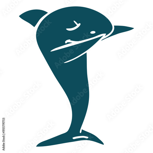 Shark dance dancing detailed silhouette