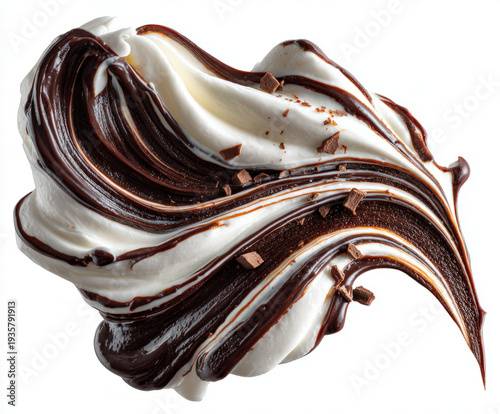 chocolate cream isolated on...