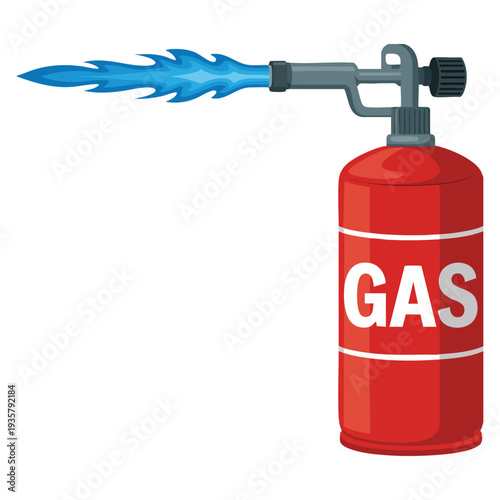 Gas burner camping equipment illustration design element suitable for outdoor cooking adventure travel gear branding and survival themed visuals