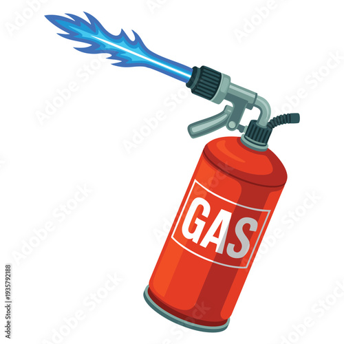 Gas burner camping equipment concept illustration perfect for travel gear promotion outdoor cooking design and survival themed creative artwork