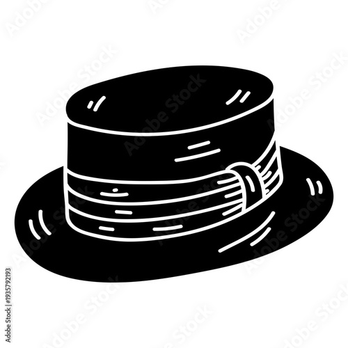 Cap hat top hat detailed silhouette