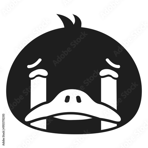 Duck sad muzzle head stroke