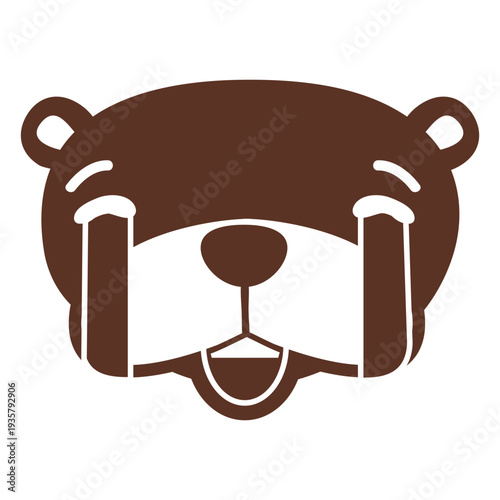 Otter sad head muzzle flat