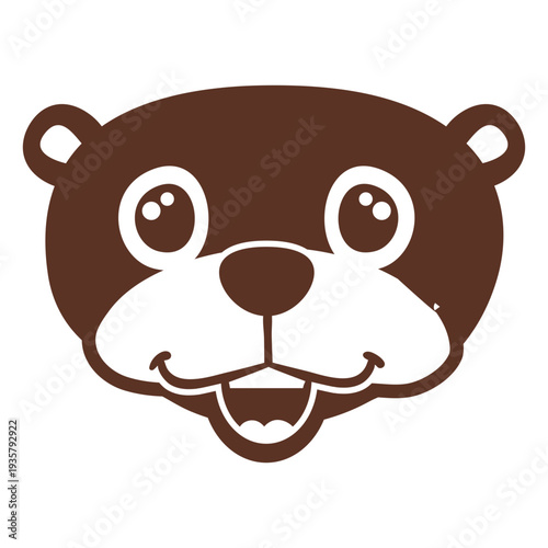 Otter happy head muzzle flat