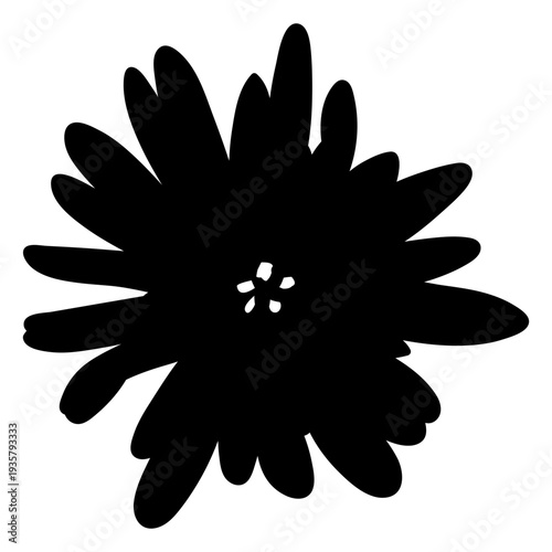 Stamen flower detailed silhouette