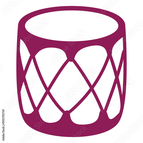 Drum kettle drum detailed silhouette