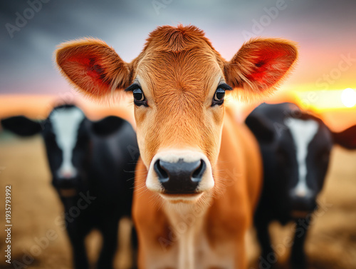Farm animals in pasture