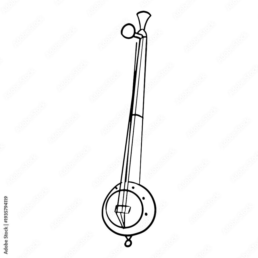 Naklejka premium Tambura stroke
