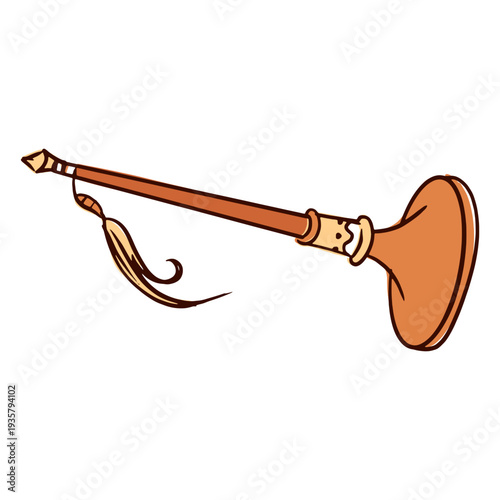 Trumpet pipe flat