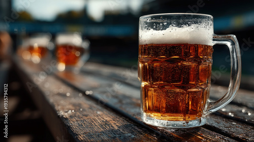 Friends drinking beer and watching sports