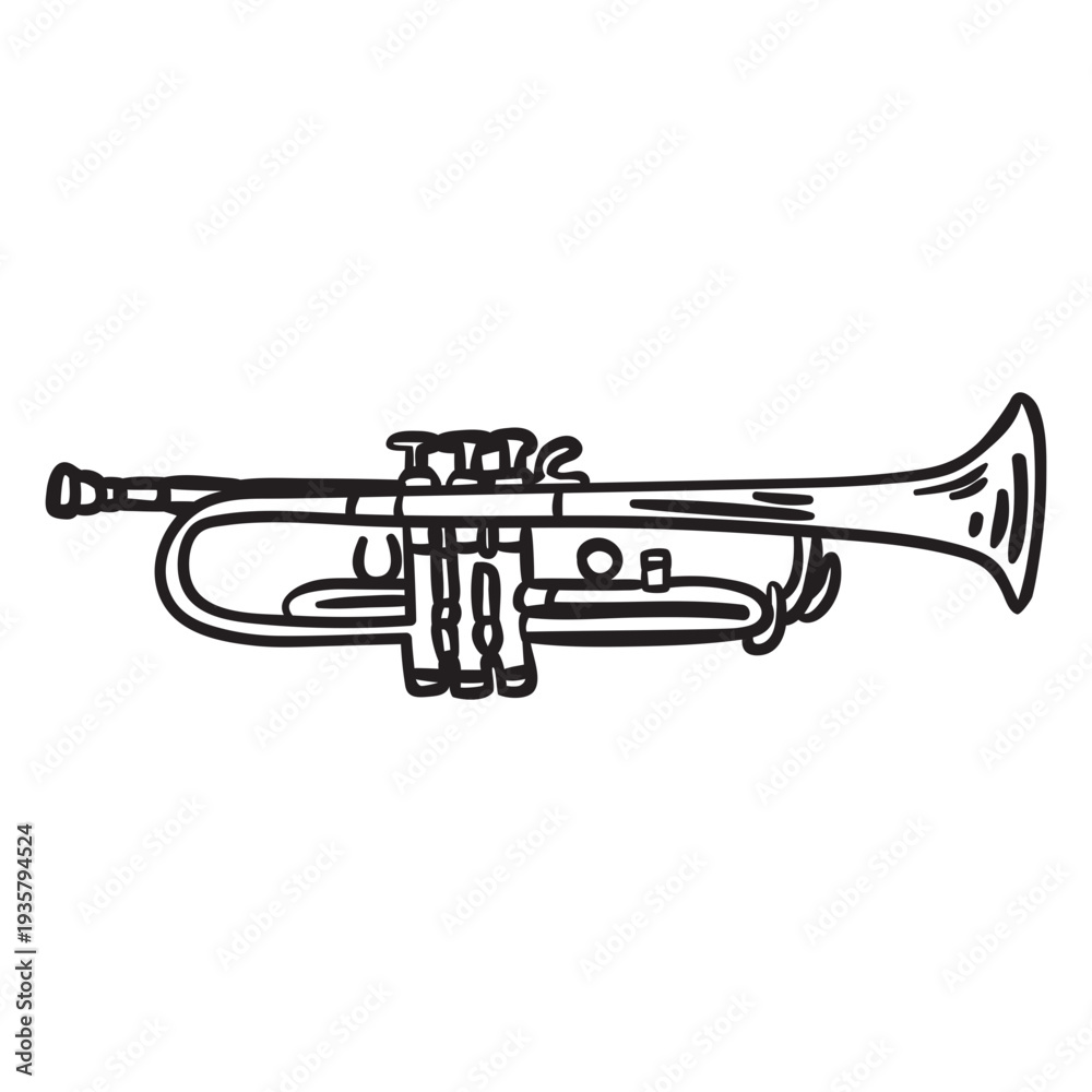 Obraz premium Sound music trumpet stroke