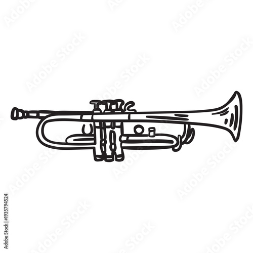 Sound music trumpet stroke
