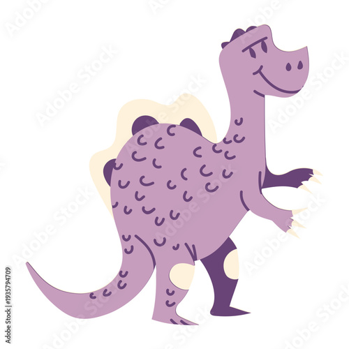 Standing dinosaur sideview