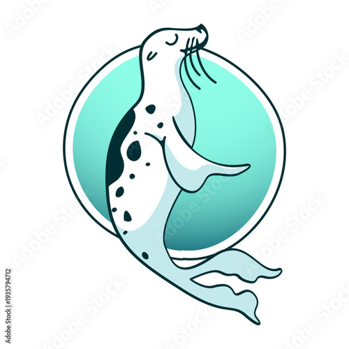 Smiling seal stylish seal