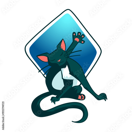 Stylish illustration cat