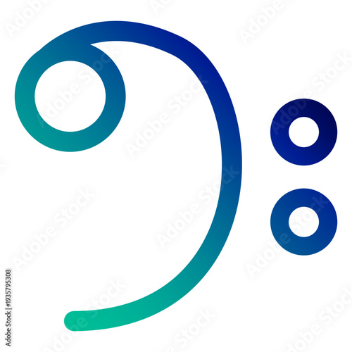 Bass clef gradient stroke