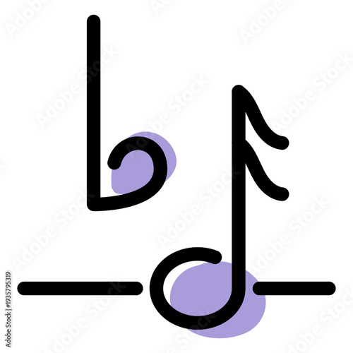 Music key notes icon
