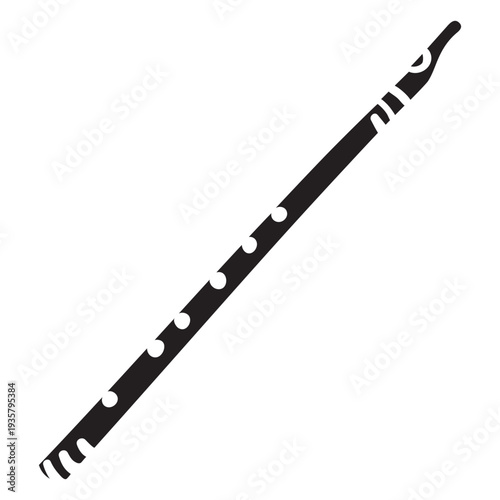 Irish flute traditional black