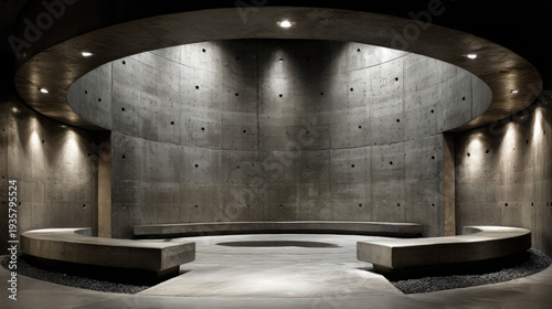 Industrial interior with ra...