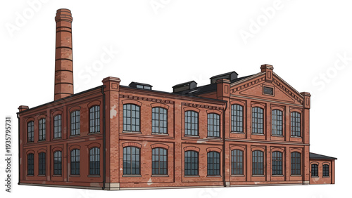 Old Industrial Brick Factory.