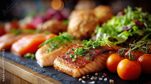 lively French fish market s...