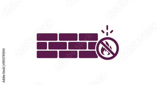 Firewall Line art creative modern abstract illustration