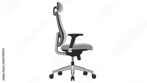 Office Chair Isolated White.