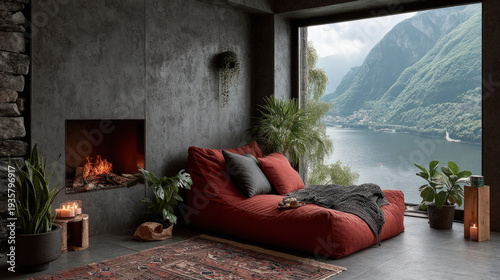 Modern interior of a contem...