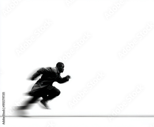 Person running isolated on ...