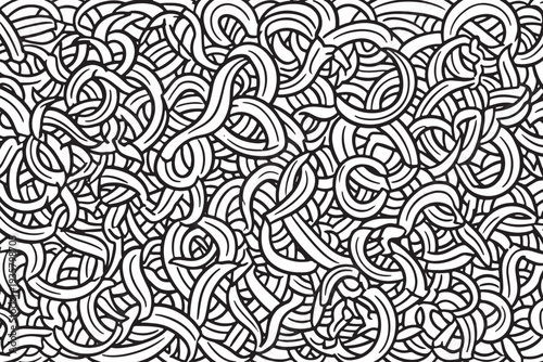 A black and white illustration of a complex knot pattern
