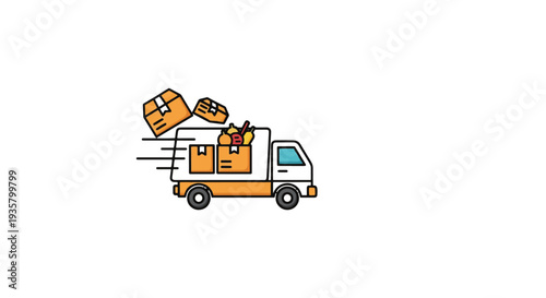 Food Distribution clean modern color vector