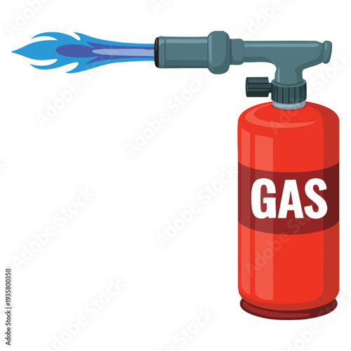 Illustration of gas burner camping equipment ideal for hiking marketing outdoor kitchen gear packaging and adventure lifestyle projects