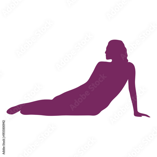 Laying on side woman silhouette