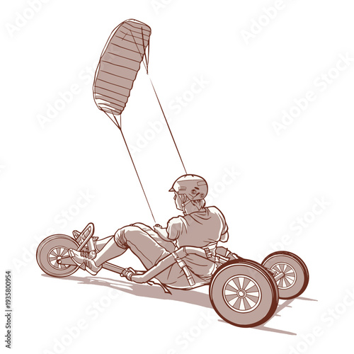 Kite buggy illustration